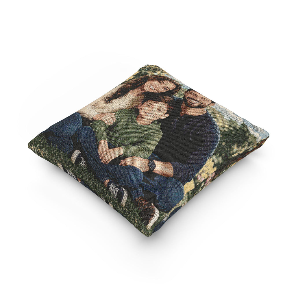 Personalized Portrait : Heritage Woven Pillow
