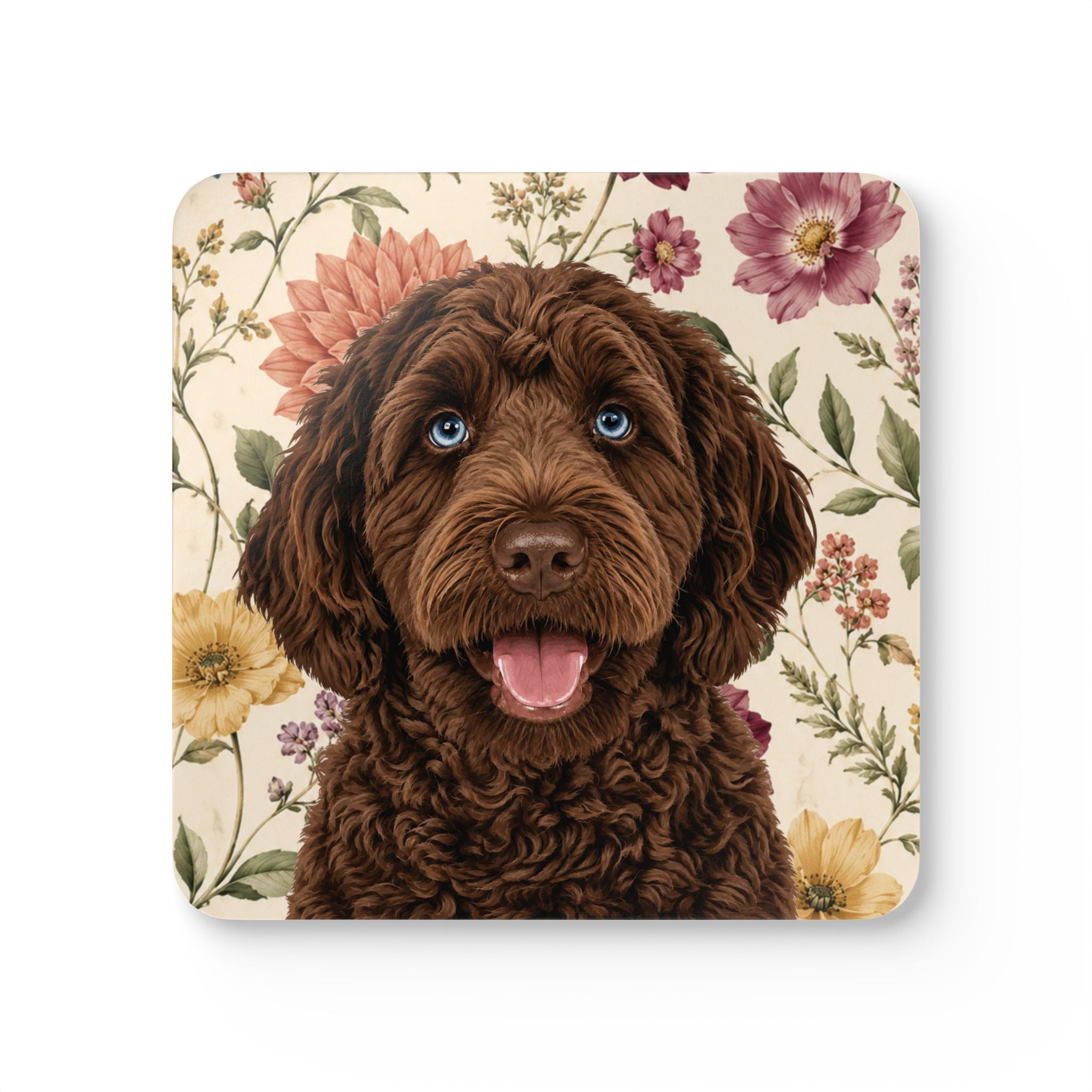 In the Garden - Cream Cork Coasters (4-Pack)