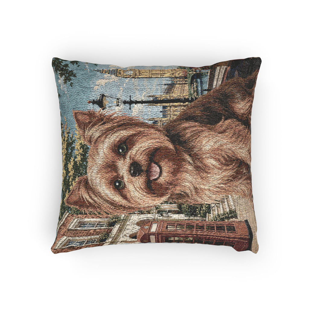 In the City: London Woven Pillow