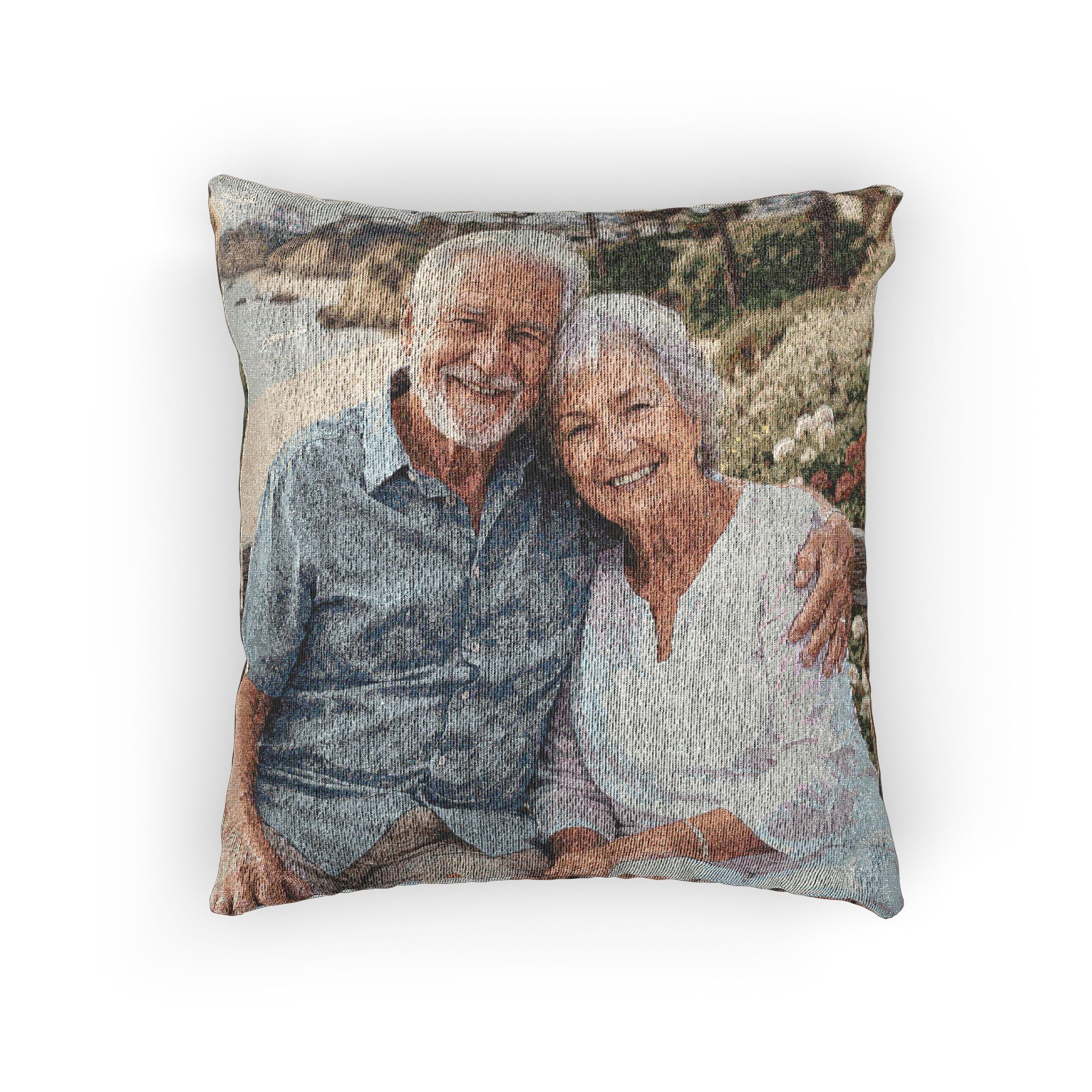 Personalized Portrait : Heritage Woven Pillow