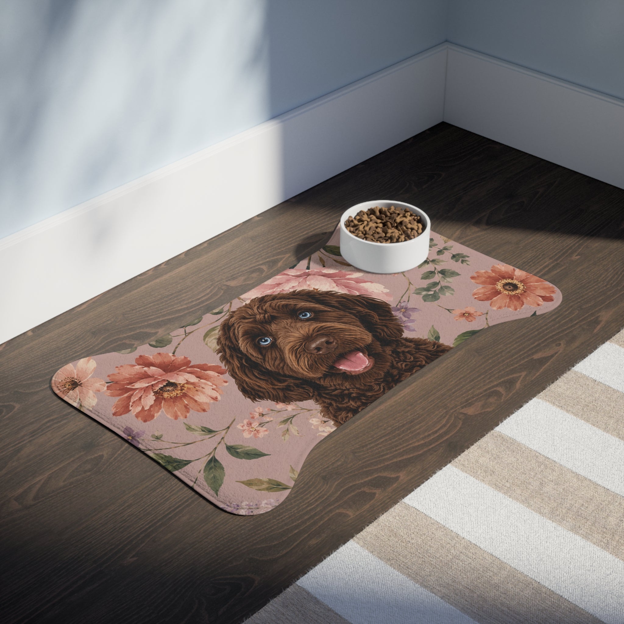 In the Garden - Blush Pink Pet Feeding Mat