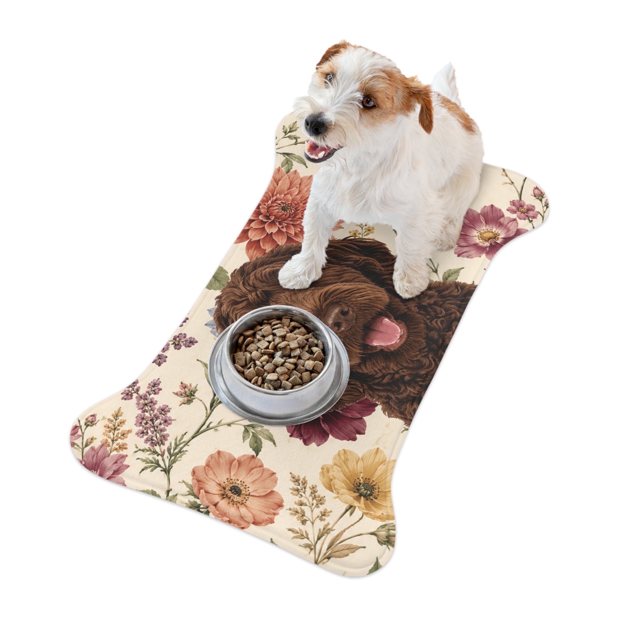In the Garden - Cream Pet Feeding Mat