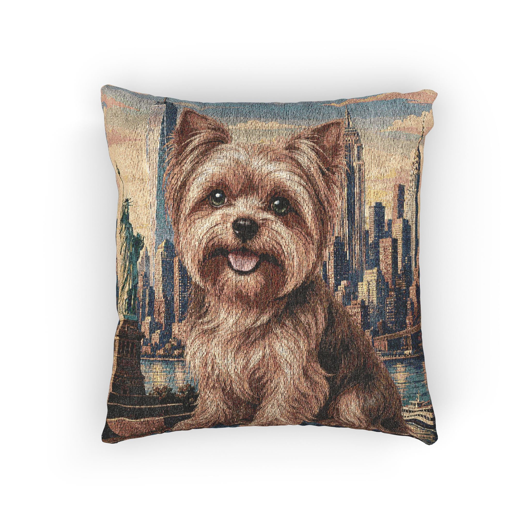 In the City: New York Woven Pillow