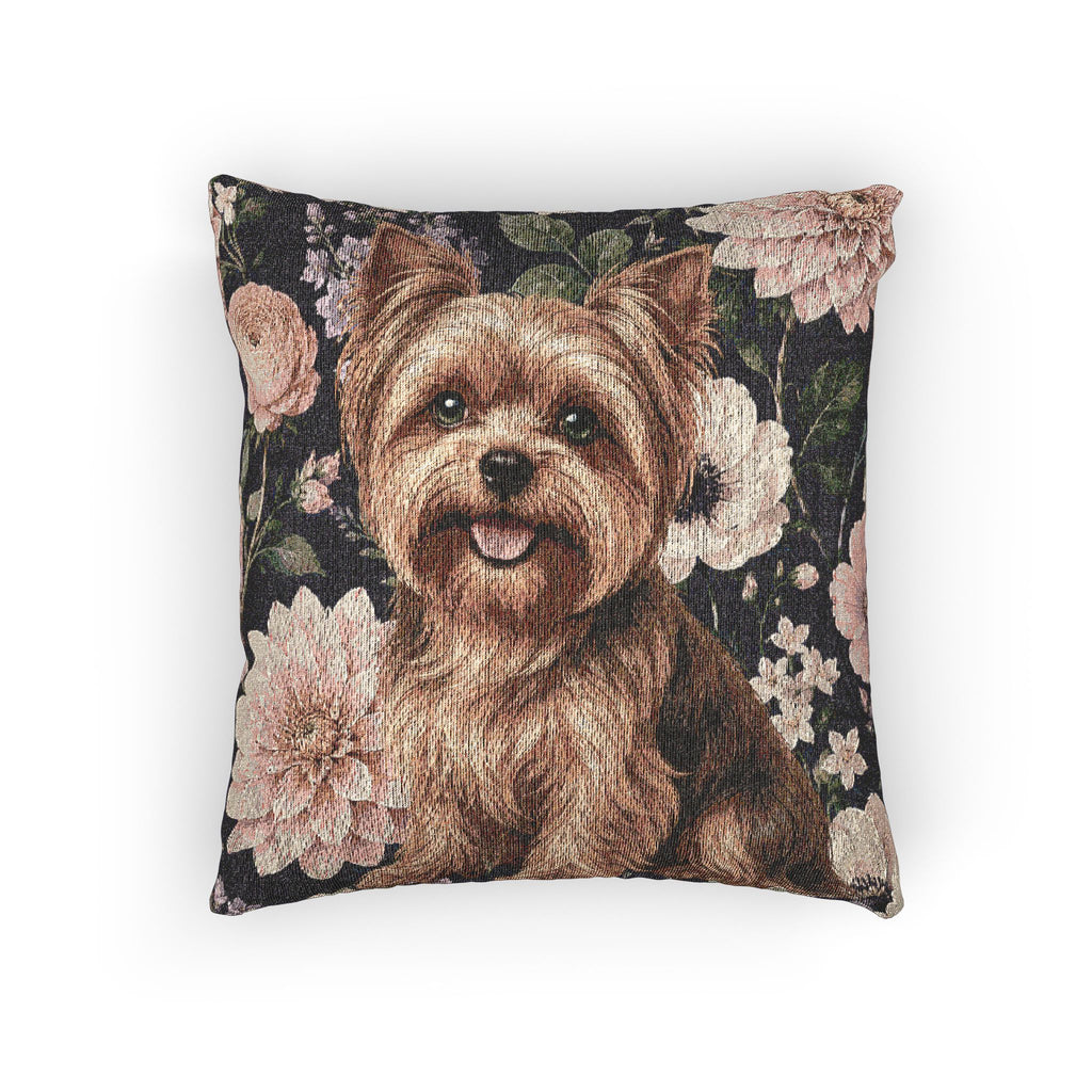 In the Garden : Navy Woven Pillow