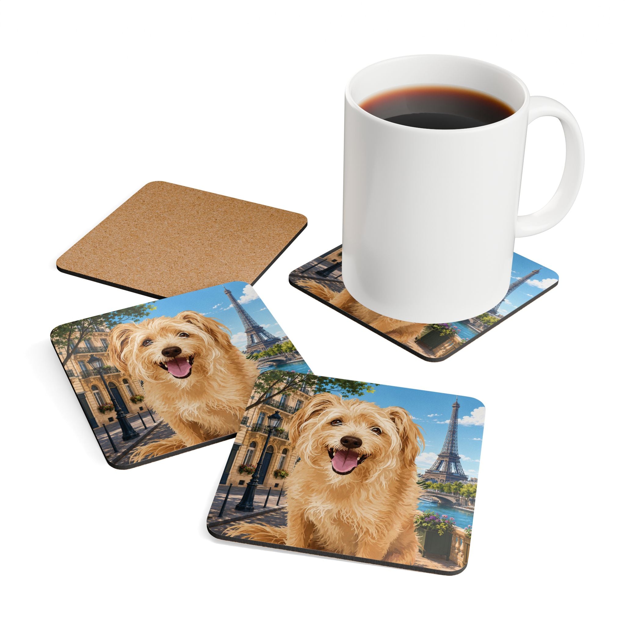 In the City - Paris Cork Coasters (4-Pack)