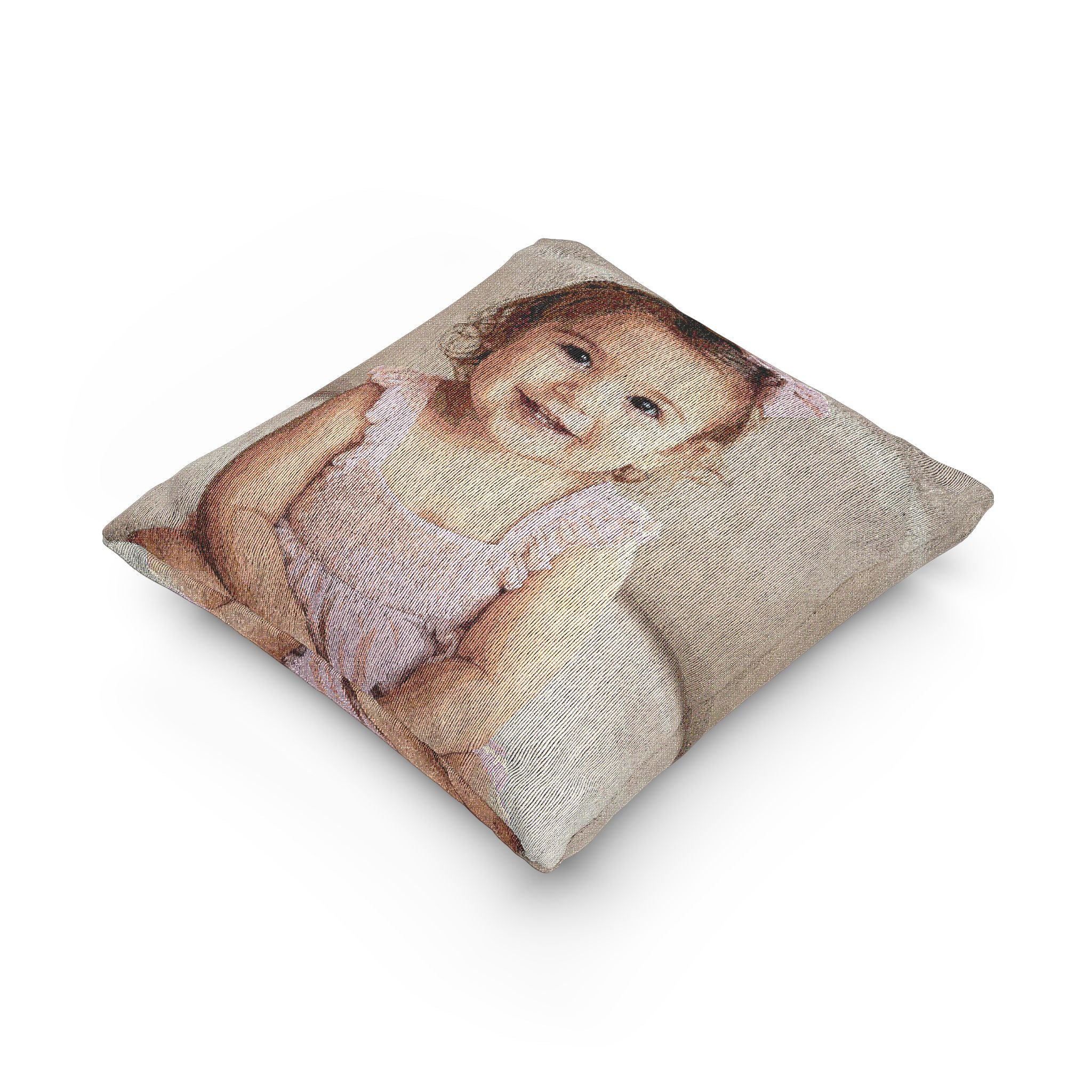 Personalized Portrait - Heritage Woven Pillow