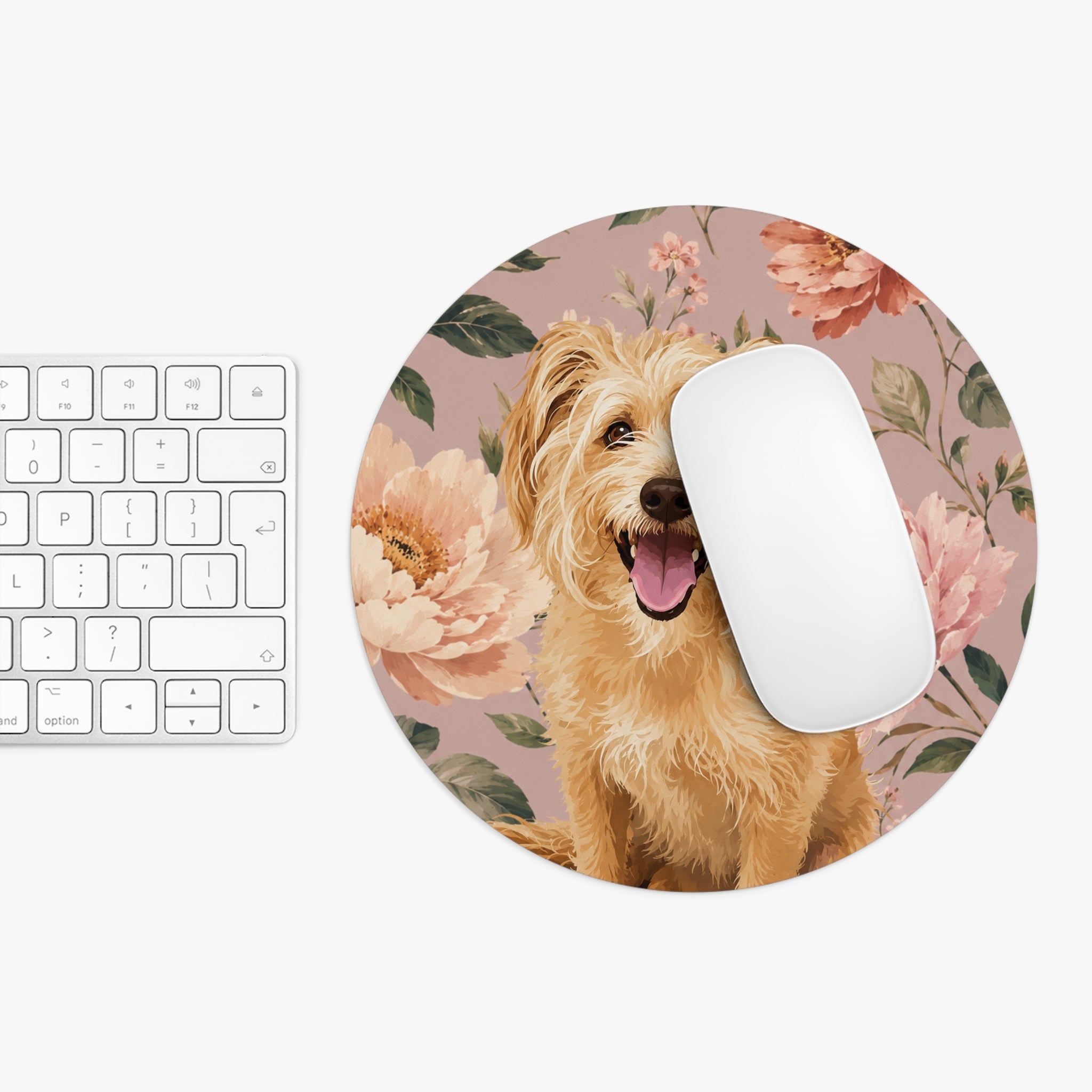 In The Garden - Blush Pink Mouse Pad