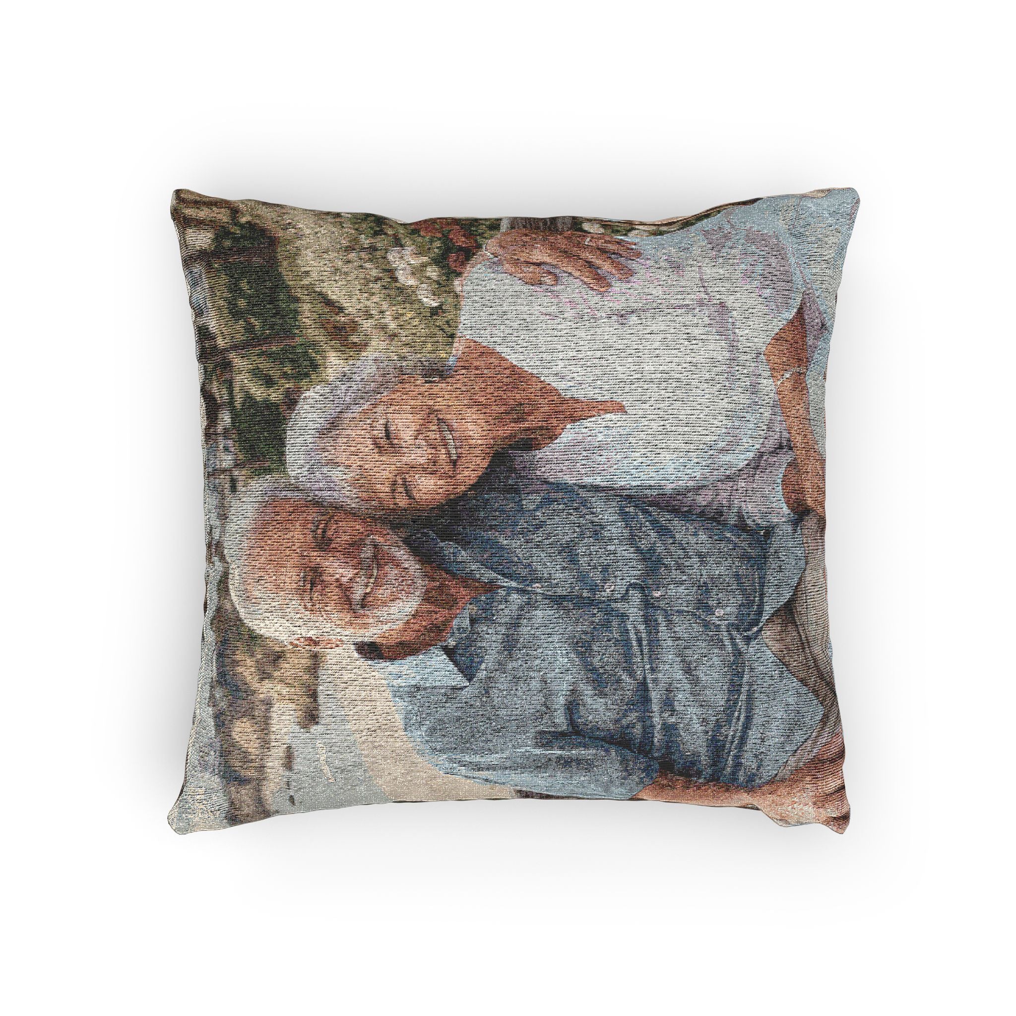 Personalized Portrait : Heritage Woven Pillow