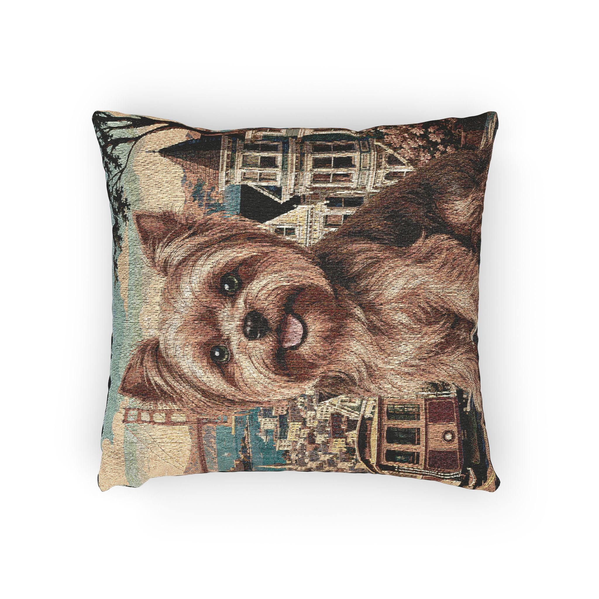 In the City: San Francisco Woven Pillow