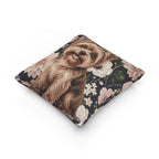 In the Garden : Navy Woven Pillow