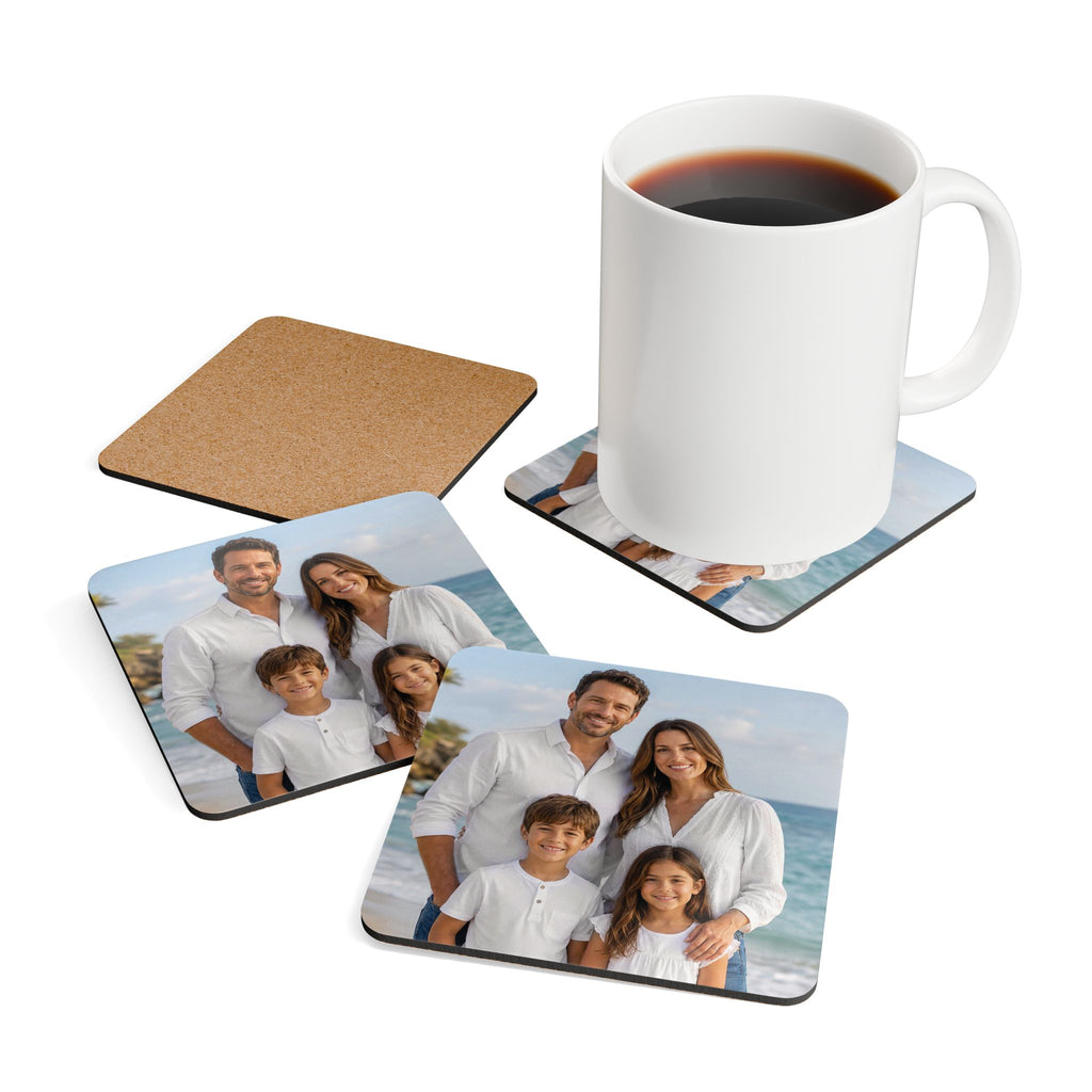 Personalized Portrait - Cork Coasters (4-Pack)