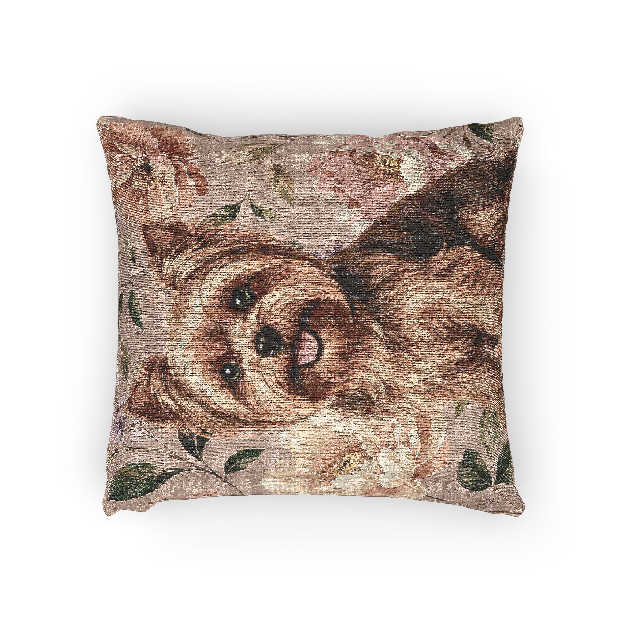 In the Garden : Blush Pink Woven Pillow