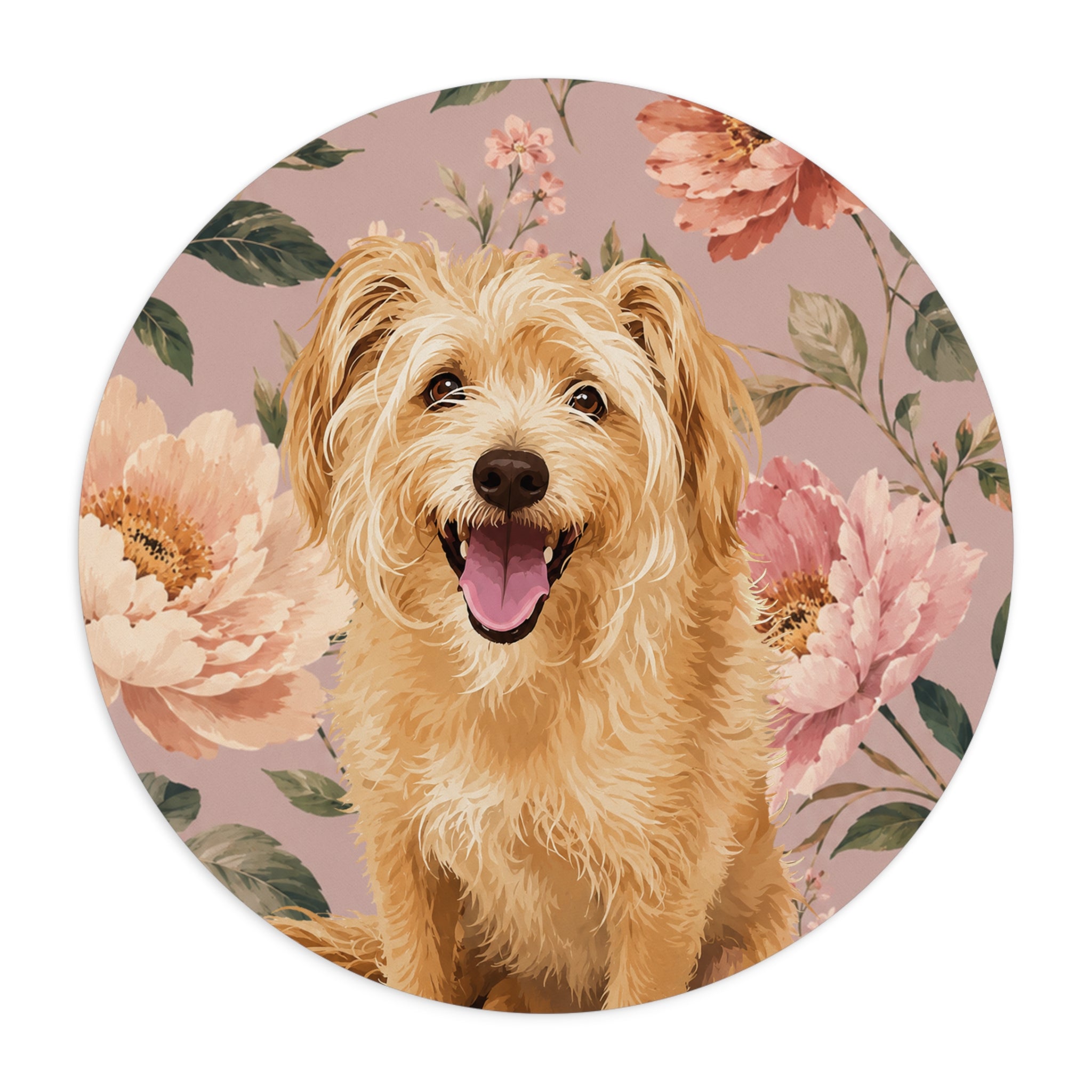 In The Garden - Blush Pink Mouse Pad