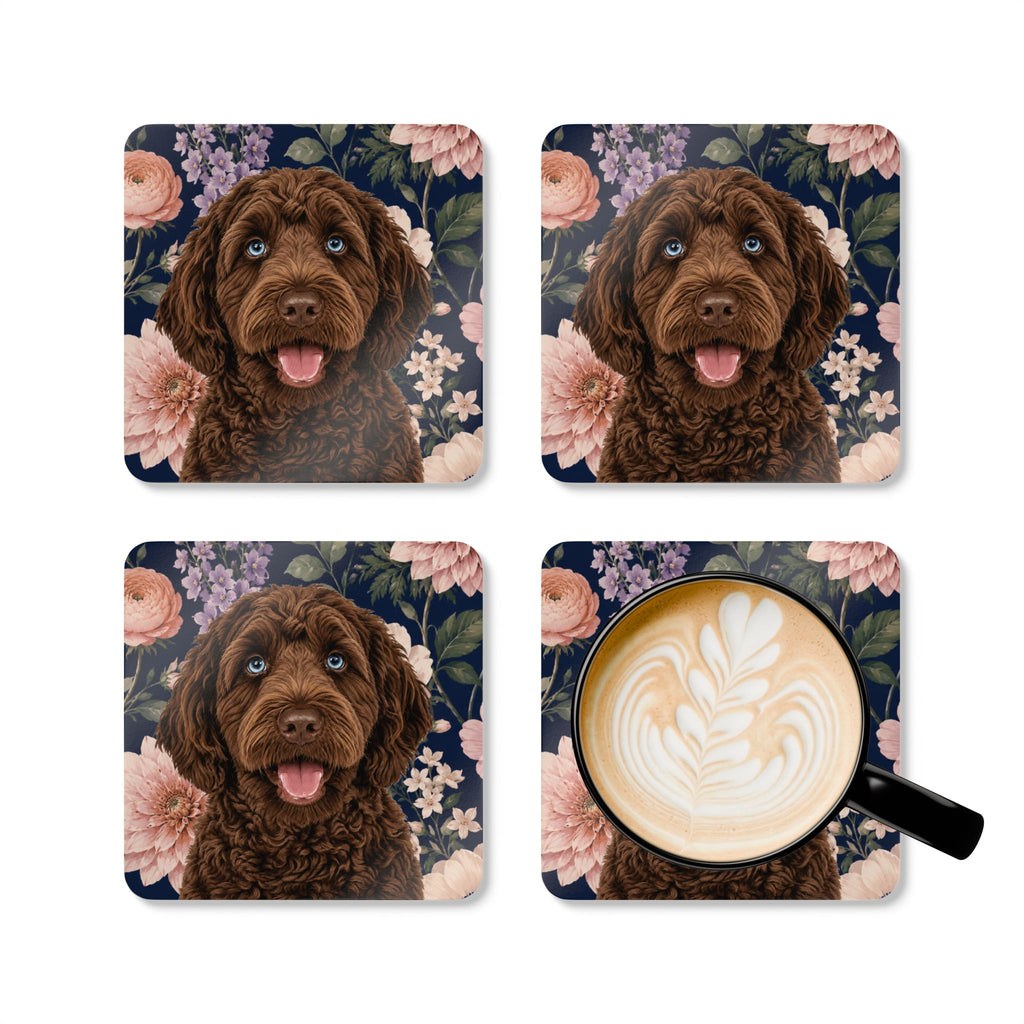 In the Garden - Navy Cork Coasters (4-Pack)