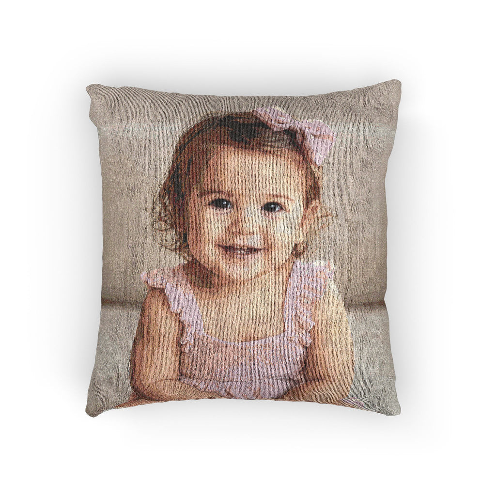 Personalized Portrait - Heritage Woven Pillow