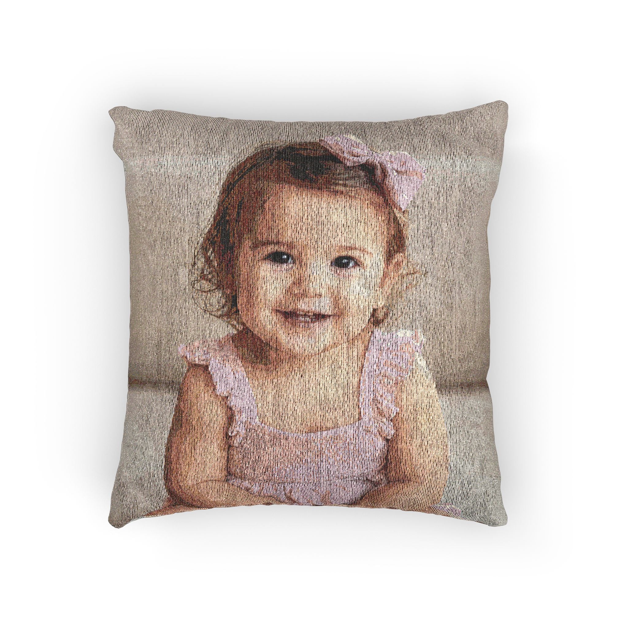 Personalized Portrait - Heritage Woven Pillow