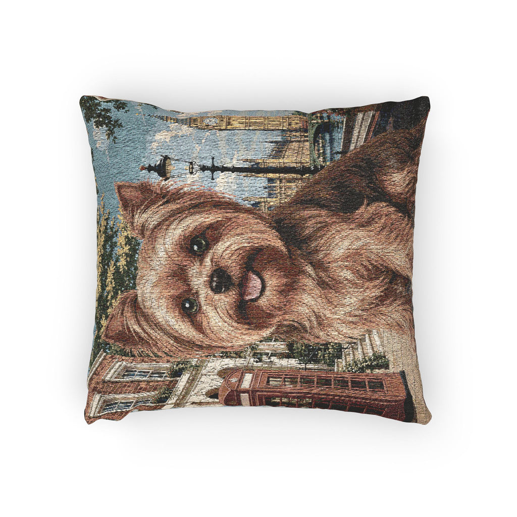 In the City: London Woven Pillow