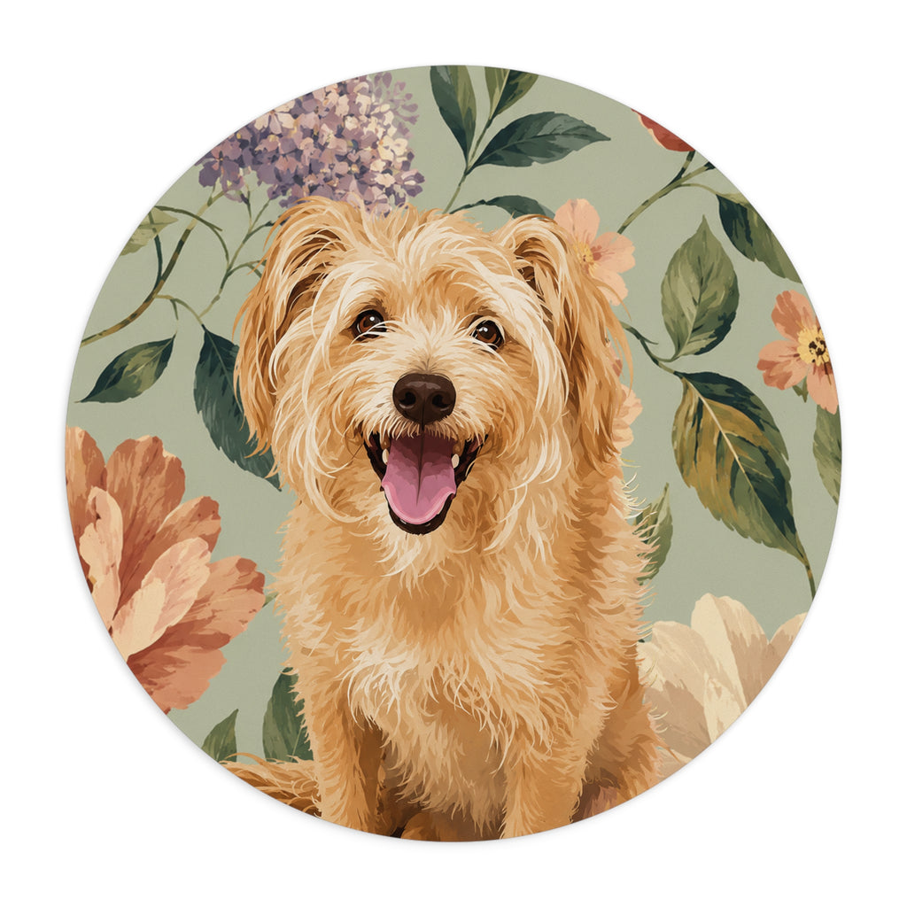 In The Garden - Moss Green Mouse Pad