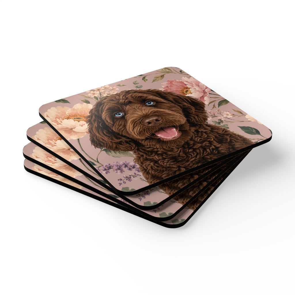 In the Garden - Blush Pink Cork Coasters (4-Pack)