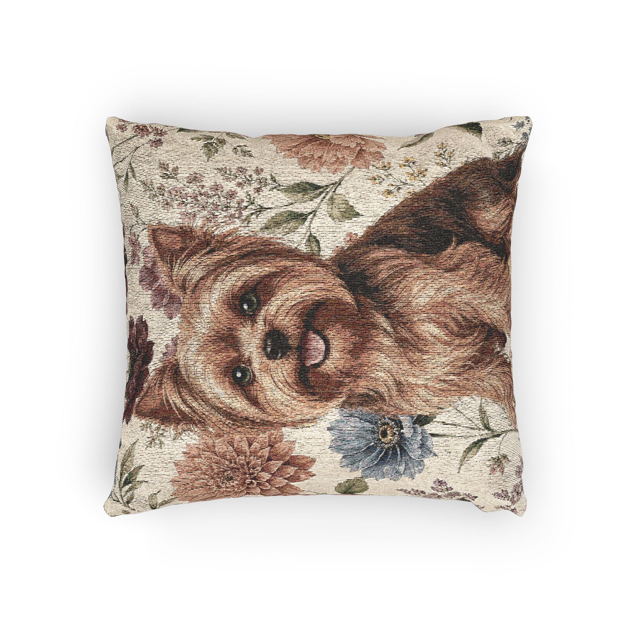In the Garden : Cream Woven Pillow