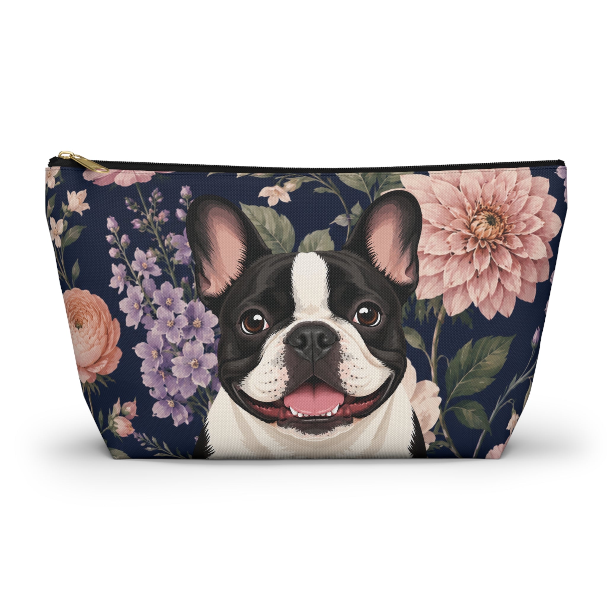 In the Garden - Navy Zip Pouch