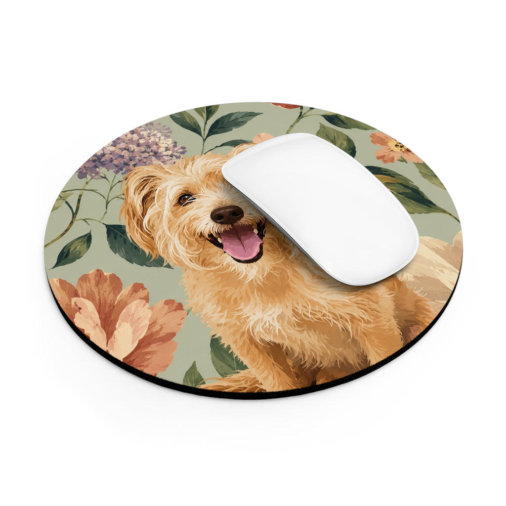 In The Garden - Moss Green Mouse Pad