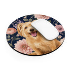 In The Garden - Navy Mouse Pad