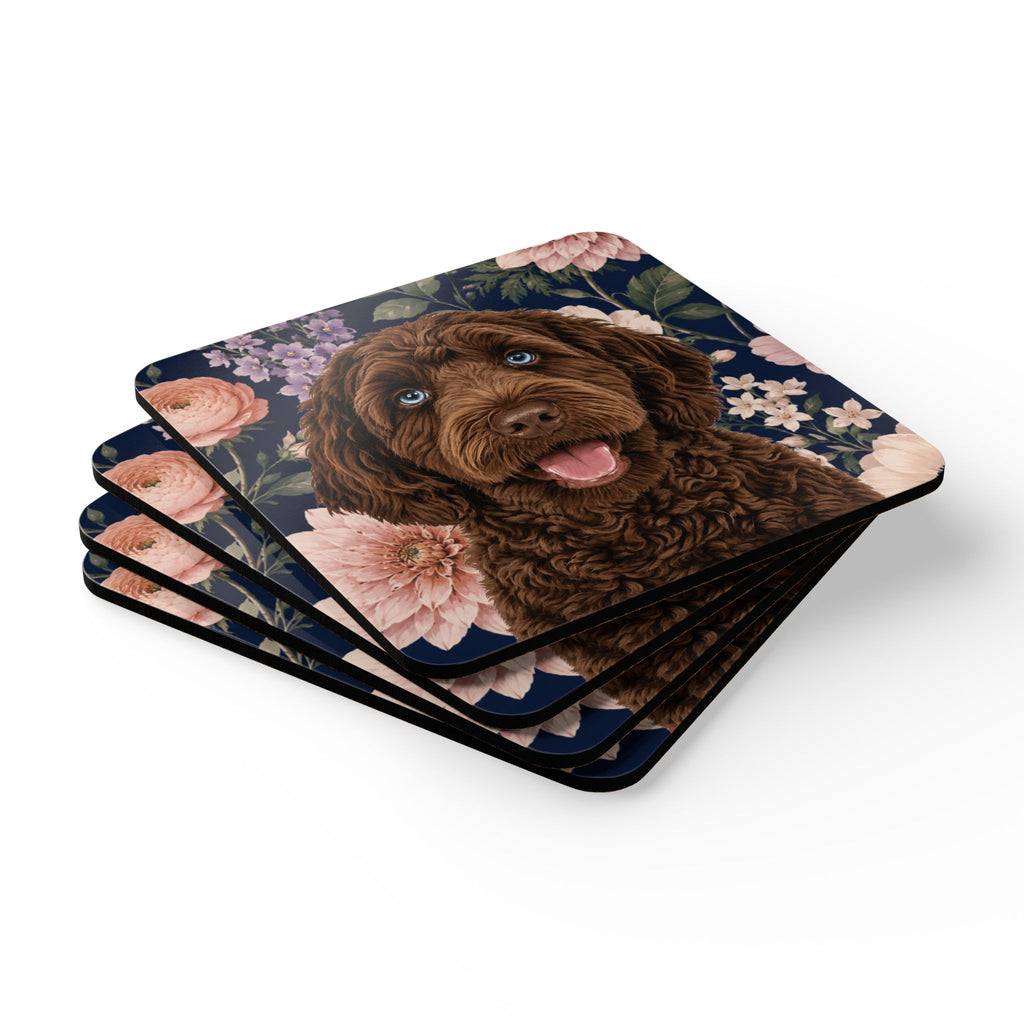 In the Garden - Navy Cork Coasters (4-Pack)