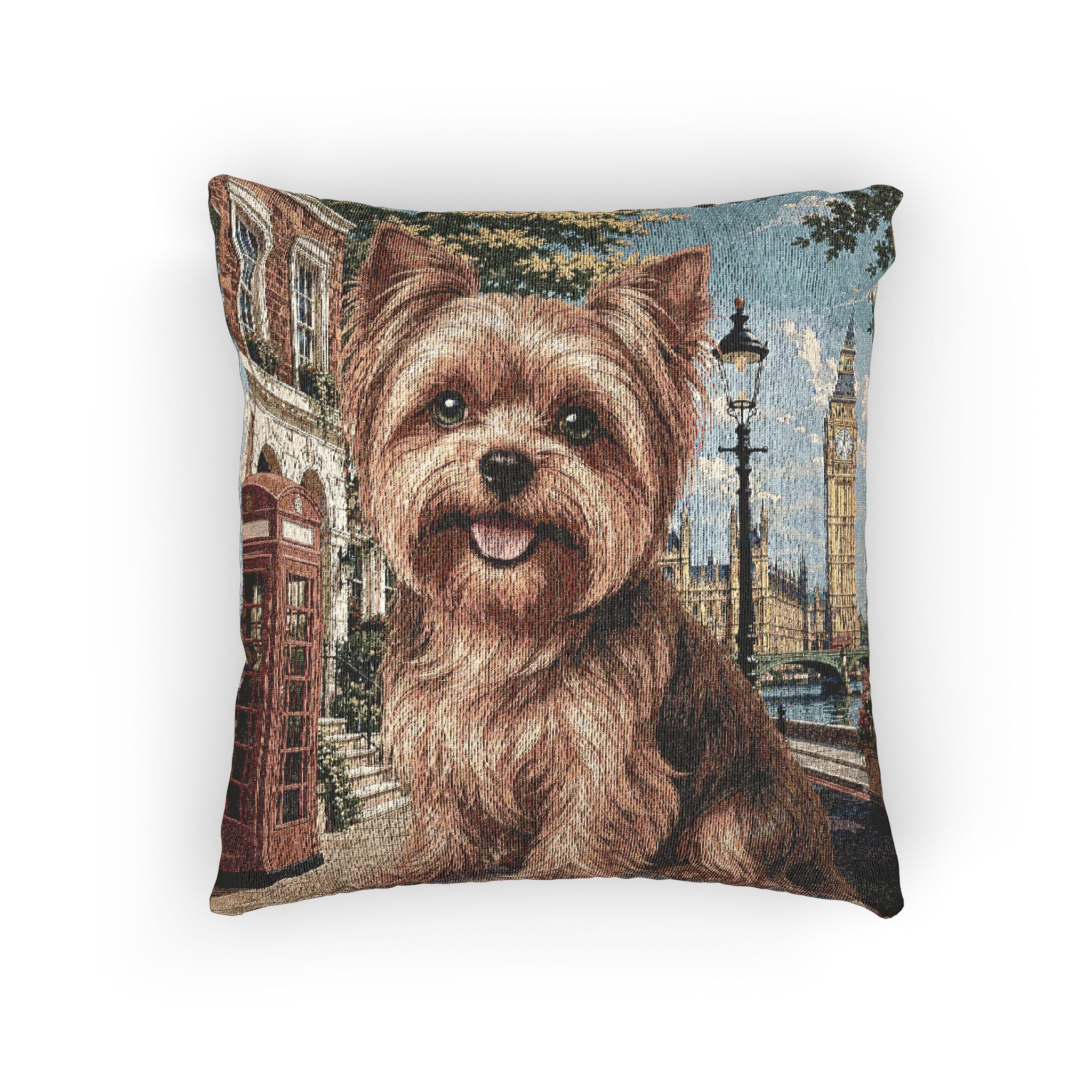 In the City: London Woven Pillow