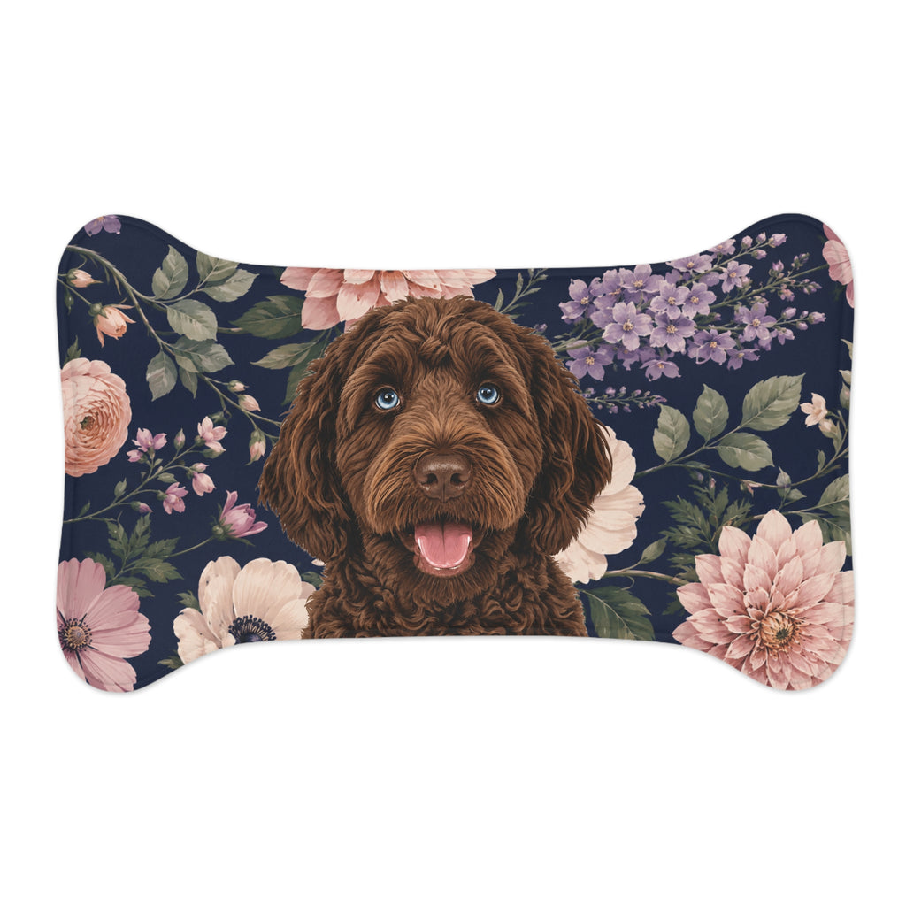 In the Garden - Navy Pet Feeding Mat