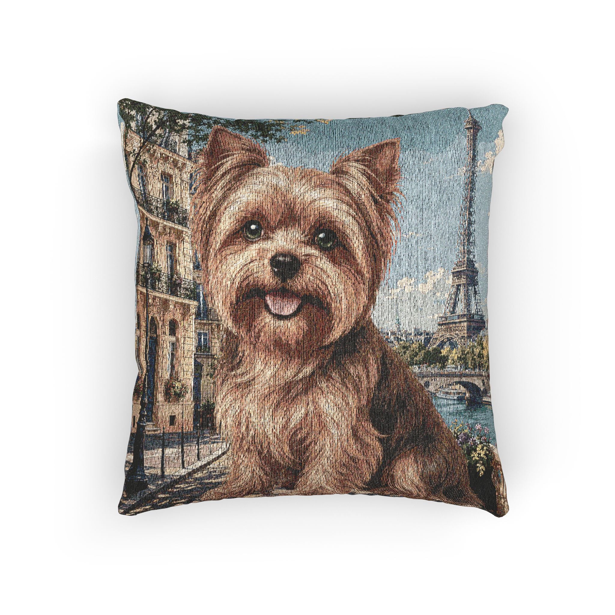In the City: Paris Woven Pillow