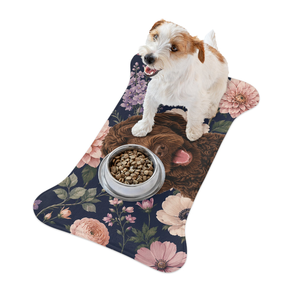 In the Garden - Navy Pet Feeding Mat
