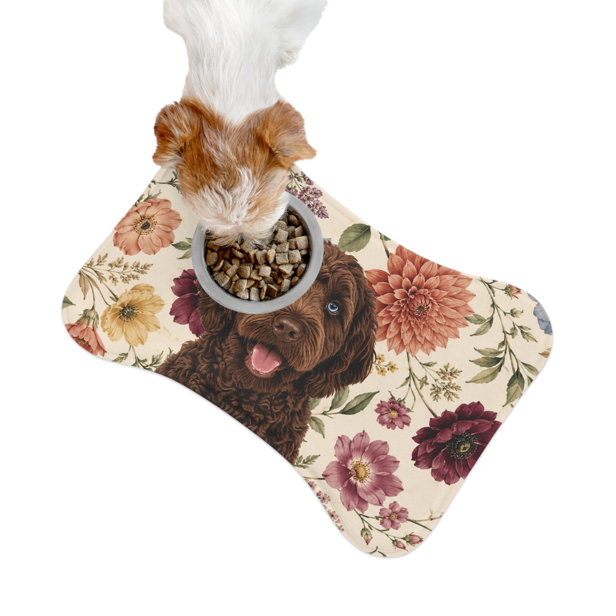 In the Garden - Cream Pet Feeding Mat