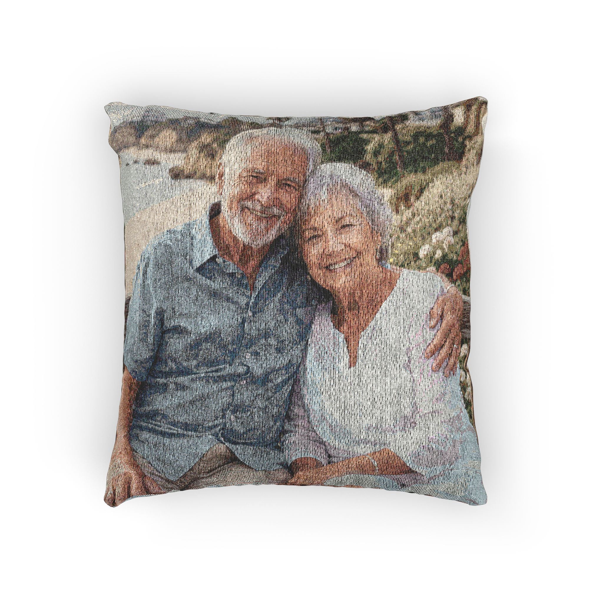 Personalized Portrait : Heritage Woven Pillow