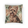 In the Garden : Moss Green Woven Pillow