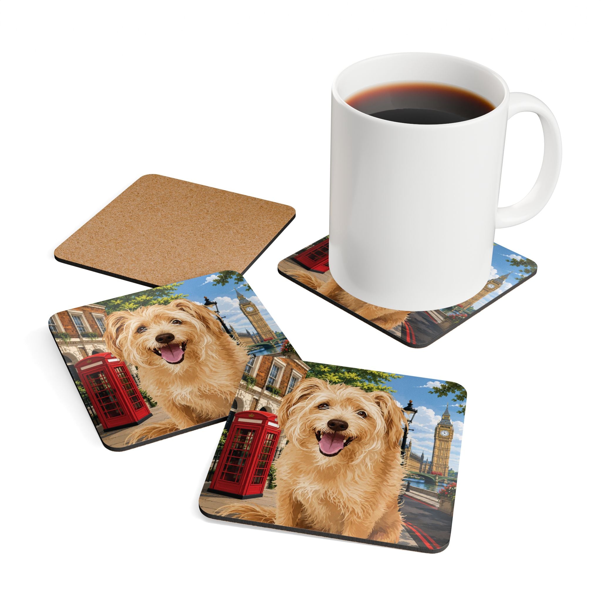 In the City - London Cork Coasters (4-Pack)