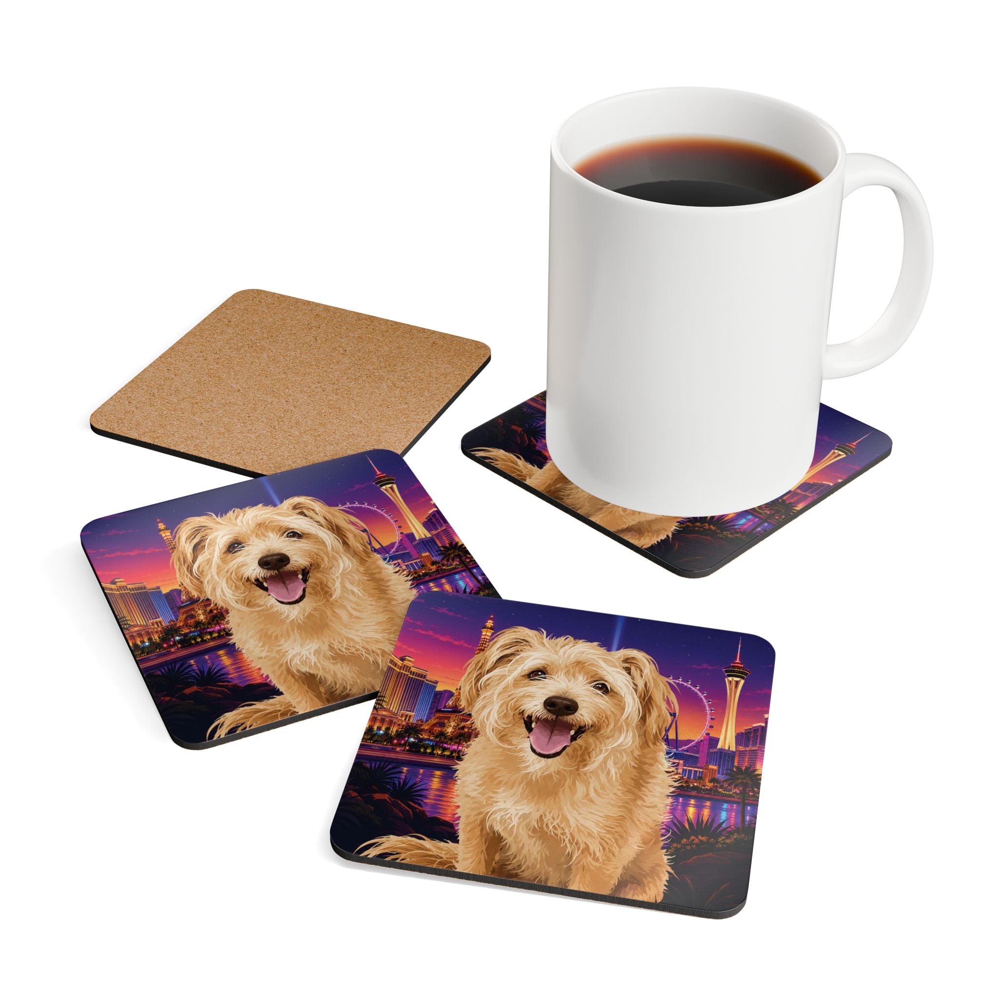 In the City - Las Vegas Cork Coasters (4-Pack)