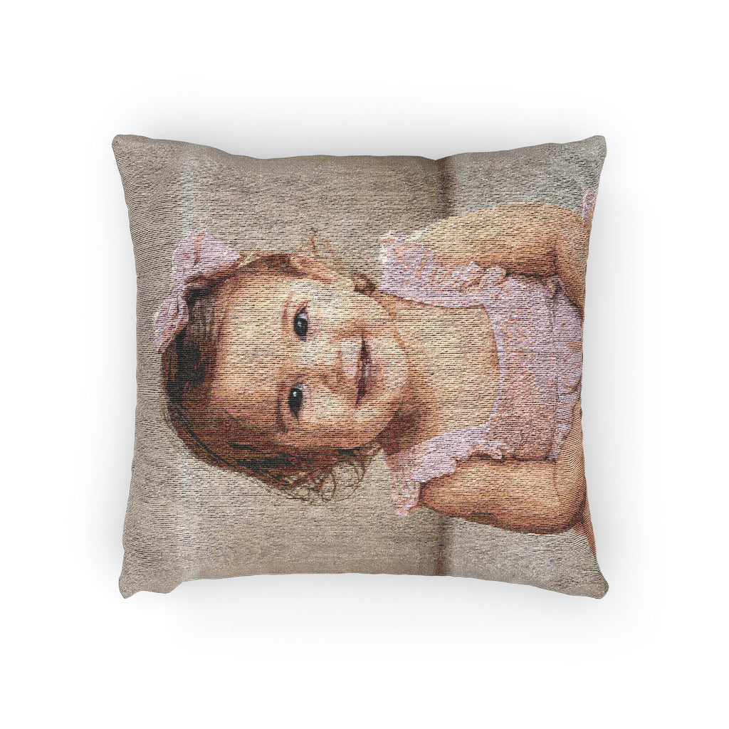 Personalized Portrait - Heritage Woven Pillow