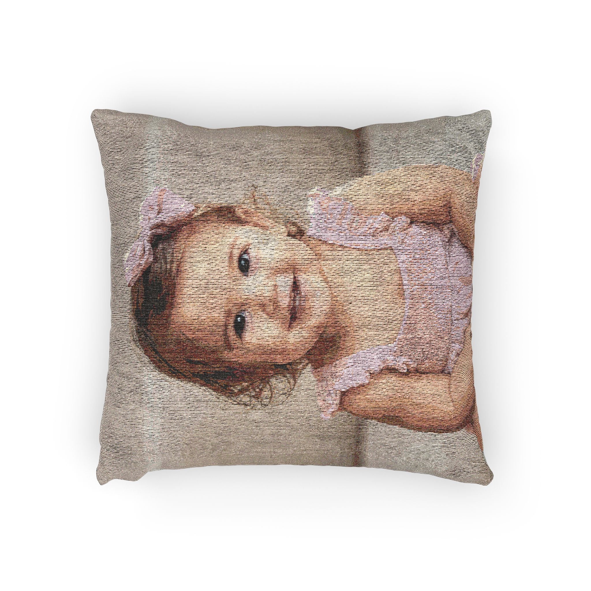 Personalized Portrait - Heritage Woven Pillow