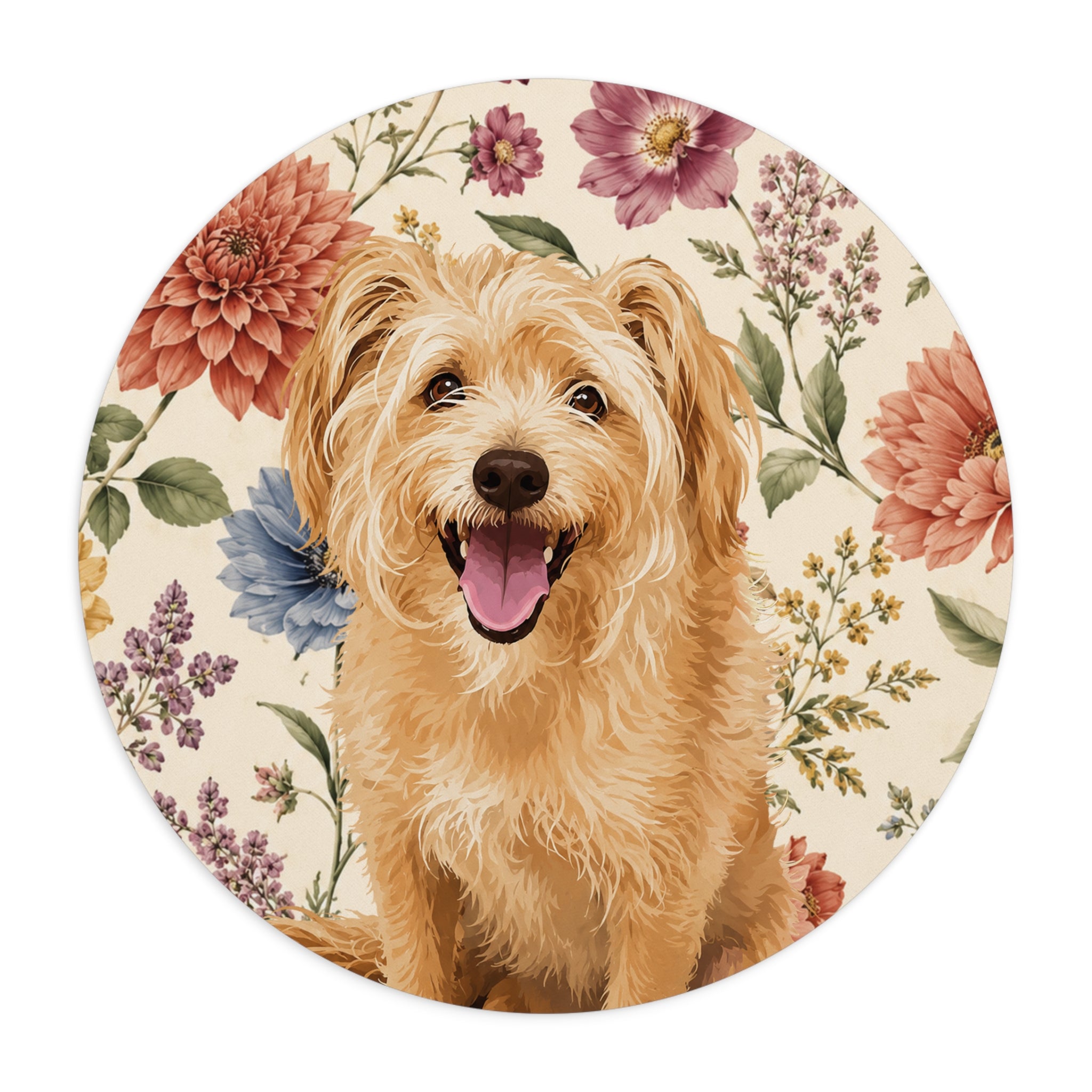 In The Garden - Cream Mouse Pad